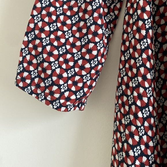 H&M Floral Patterned Swing Dress (Red) - Picture 11 of 16